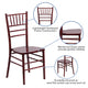 Mahogany |#| 1100lb. Capacity Mahogany Wood Stackable Chiavari Event Chair