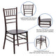 Walnut |#| 1100lb. Capacity Walnut Wood Stackable Chiavari Event Chair