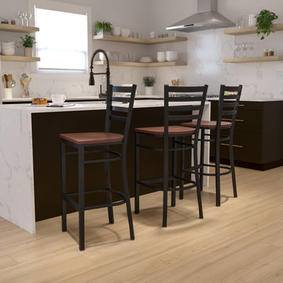 Ladder Back Metal Restaurant Barstool