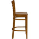 Cherry Wood Seat/Cherry Wood Frame |#| Ladder Back Cherry Wood Restaurant Barstool