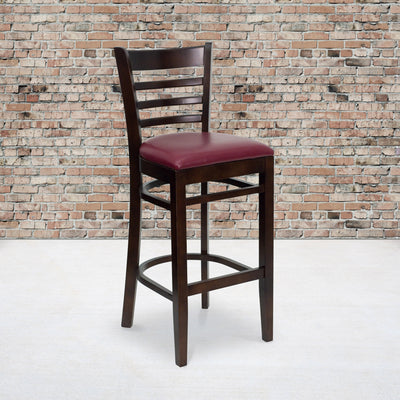 Ladder Back Wooden Restaurant Barstool