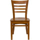Cherry Wood Seat/Cherry Wood Frame |#| Ladder Back Cherry Wood Restaurant Chair