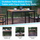 Teal |#| Faux Teak 35inch Square Patio Table, 2 Chairs & Teal 9FT Patio Umbrella with Base