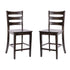 Liesel Set of 2 Commercial Grade Wooden Classic Ladderback Counter Height Barstool with Solid Wood Seat