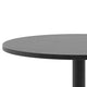 Black |#| 27.5inch Round Metal Smooth Top Indoor-Outdoor Table with Base - Black