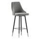 Gray |#| Commercial Gray LeatherSoft Bar Height Stools with Chrome Accents - 2 Pack