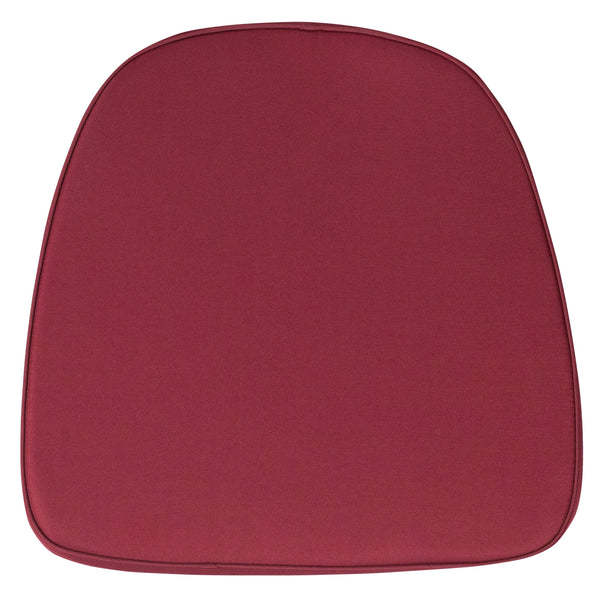 Burgundy |#| Soft Burgundy Fabric Chiavari Chair Cushion - Event Accessories - Chair Cushions
