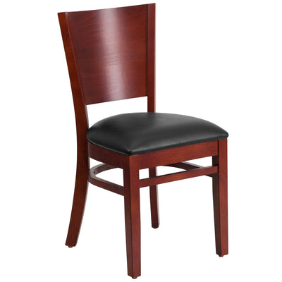 Solid Back Wooden Restaurant Chair