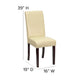 Ivory |#| Ivory LeatherSoft Panel Back Parsons Chair w/ Solid Hardwood Frame Construction