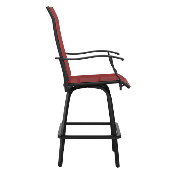 Red |#| Outdoor Stool - 30 inch Patio Bar Stool / Garden Chair, Red(Set of 2)