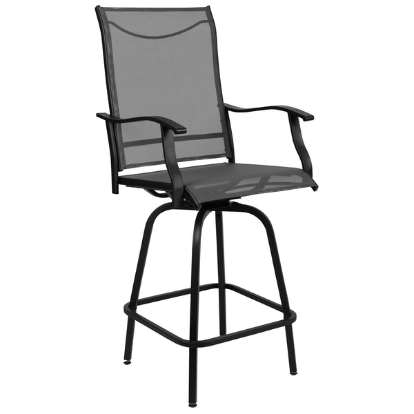 Gray |#| Outdoor Stool - 30 inch Patio Bar Stool / Garden Chair, Gray (Set of 2)