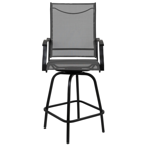 Gray |#| Outdoor Stool - 30 inch Patio Bar Stool / Garden Chair, Gray (Set of 2)