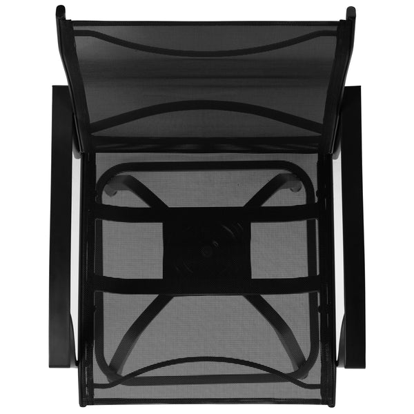 Black |#| Outdoor Stool - 30 inch Patio Bar Stool / Garden Chair, Black (Set of 2)