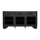 Black |#| 59" Engineered Wood Buffet Sideboard Storage Cabinet w/ 3 Drawers, Doors in Blk