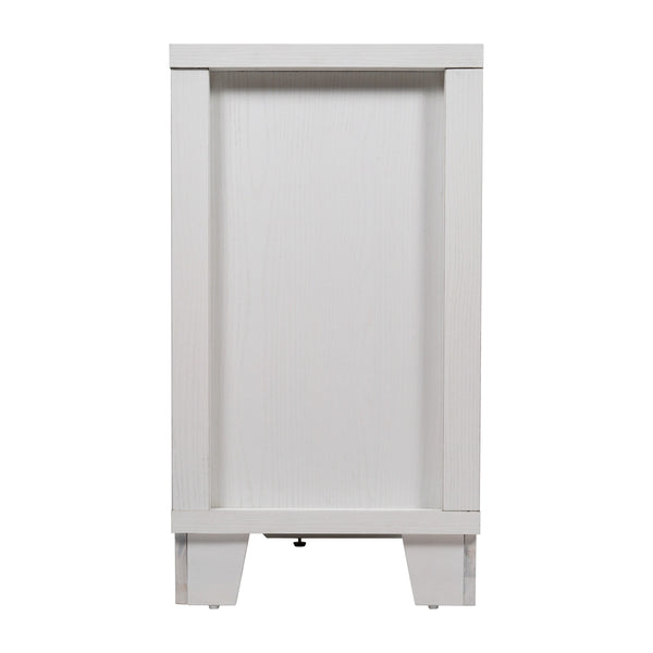 White |#| 59" Engineered Wood Buffet Sideboard Storage Cabinet w/ 3 Drawers, Doors in Wht