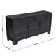 Black |#| 59" Engineered Wood Buffet Sideboard Storage Cabinet w/ 3 Drawers, Doors in Blk