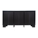 Black |#| 59" Engineered Wood Buffet Sideboard Storage Cabinet w/ 3 Drawers, Doors in Blk