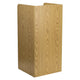 Oak |#| Wood Tray Top Receptacle in Oak - Commercial Grade Push Door Trash Can