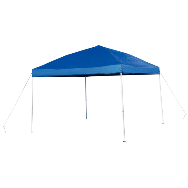 Blue |#| 10'x10' Blue Weather Resistant Easy Up Event Straight Leg Instant Canopy Tent