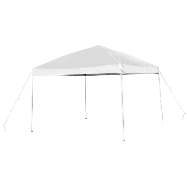 White |#| 10'x10' White Weather Resistant Easy Up Event Straight Leg Instant Canopy Tent