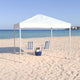 White |#| 10'x10' White Weather Resistant Easy Up Event Straight Leg Instant Canopy Tent