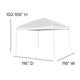 White |#| 10'x10' White Weather Resistant Easy Up Event Straight Leg Instant Canopy Tent