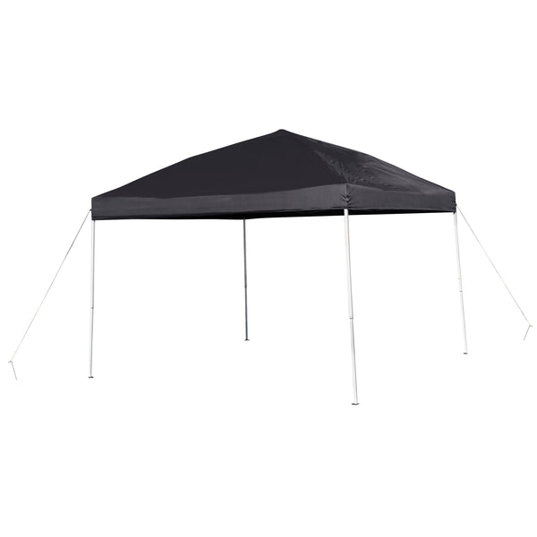 Black |#| 10'x10' Black Weather Resistant Easy Up Event Straight Leg Instant Canopy Tent