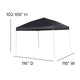 Black |#| 10'x10' Black Weather Resistant Easy Up Event Straight Leg Instant Canopy Tent