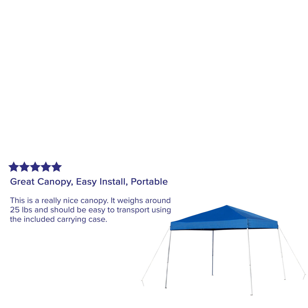 Blue |#| 10'x10' Blue Weather Resistant Easy Up Event Straight Leg Instant Canopy Tent