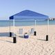 Blue |#| 10'x10' Blue Pop Up Straight Leg Canopy Tent With Sandbags and Wheeled Case