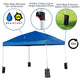 Blue |#| 10'x10' Blue Pop Up Straight Leg Canopy Tent With Sandbags and Wheeled Case