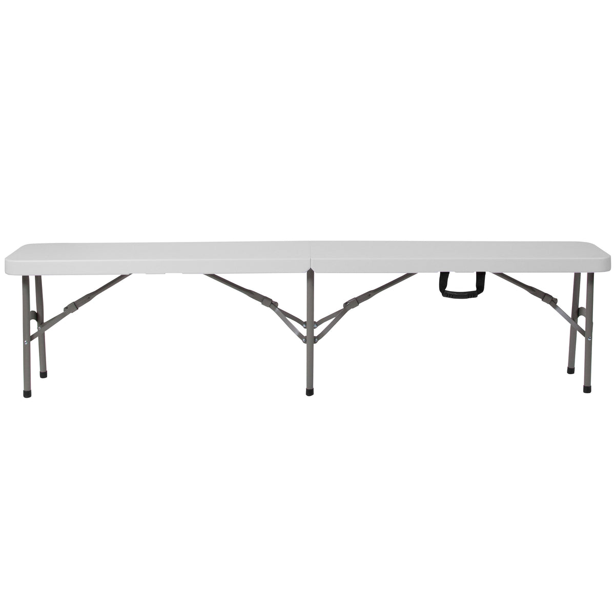 11inchW x 72inchL Bi-Fold Granite White Folding Bench with Carrying Handle