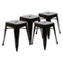18 Inch Table Height Indoor Stackable Metal Dining Stool - Set of 4