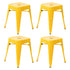 18 Inch Table Height Indoor Stackable Metal Dining Stool - Set of 4