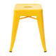 Yellow |#| 18 Inch Table Height Indoor Stackable Metal Dining Stool in Yellow-Set of 4