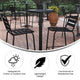 Black |#| 23.25inch Round Aluminum Indoor-Outdoor Bar Height Table with Flip-Up Table - Black