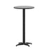 23.25" Round Aluminum Indoor-Outdoor Bar Height Table with Flip-Up Table