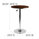 23.5inch Round Adjustable Pine Wood Table (Adjustable Range 26.25inch - 35.5inch)