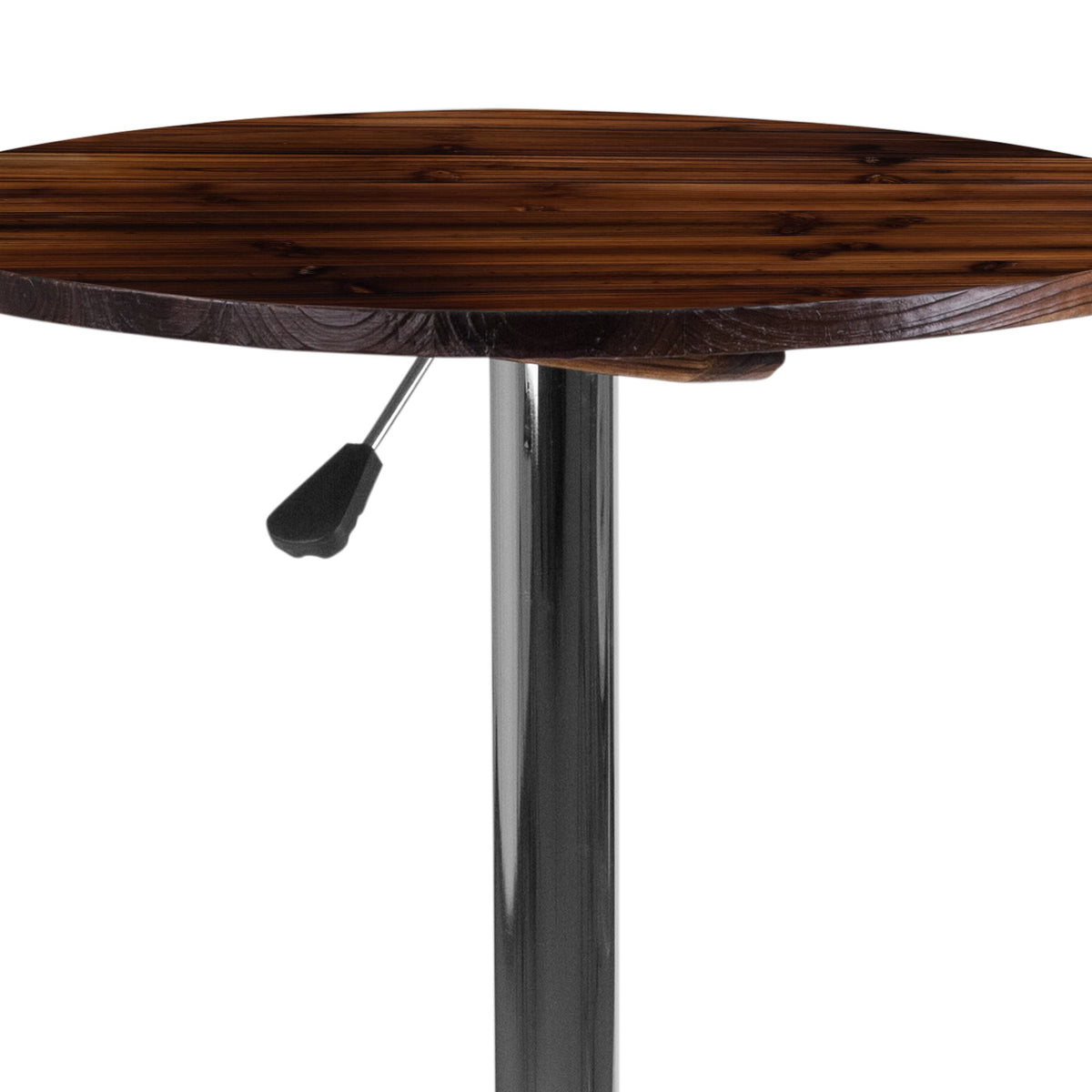 23.5inch Round Adjustable Pine Wood Table (Adjustable Range 26.25inch - 35.5inch)