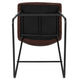 Dark Brown |#| Set of 2 Kitchen Counter Height Stool - 24 Inch Dark Brown LeatherSoft Barstool