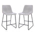24 Inch Commercial Grade LeatherSoft Counter Height Barstools, Set of 2