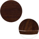 Walnut |#| 24inch Round High-Gloss Walnut Resin Table Top with 2inch Thick Drop-Lip