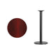 Mahogany |#| 24inch Round Mahogany Laminate Table Top with 18inch Round Bar Height Table Base