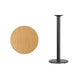 Natural |#| 24inch Round Natural Laminate Table Top with 18inch Round Bar Height Table Base