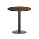 Walnut |#| 24inch Round Walnut Laminate Table Top with 18inch Round Table Height Base