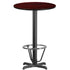 24'' Round Laminate Table Top with 22'' x 22'' Bar Height Table Base and Foot Ring