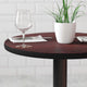 Mahogany |#| 24inch Round Table Top with Black or Mahogany Reversible Laminate Top