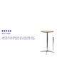 Natural |#| 24" Round Wood Cocktail Table with 30" and 42" Columns