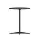 Black |#| 24" Round Wood Cocktail Table with 30" and 42" Columns