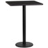 24'' Square Laminate Table Top with 18'' Round Bar Height Table Base